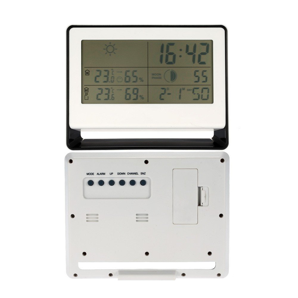 Wireless RF Receiving Weather Clock Digital Thermometer Hygrometer