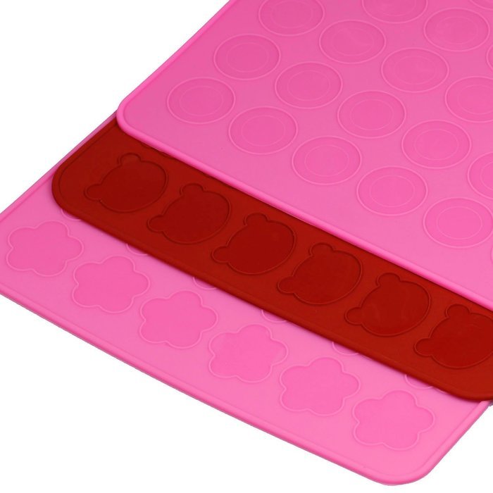 Dltsli 30 Capacity Silicone Macaron Macaroon Baking Mat Sheet DIY Mold