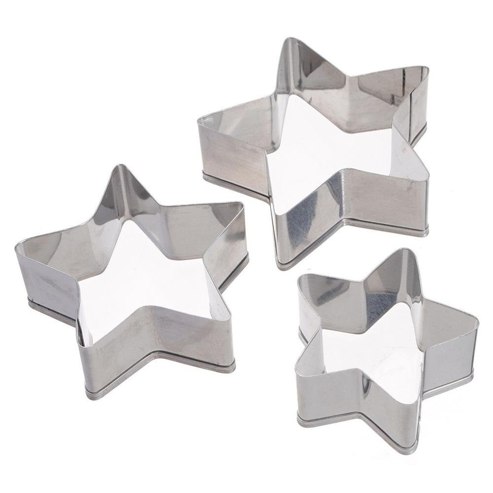 Cake Cookie Cutters 3 Pcs Star Shape Cookie Pastry Cake Decorating