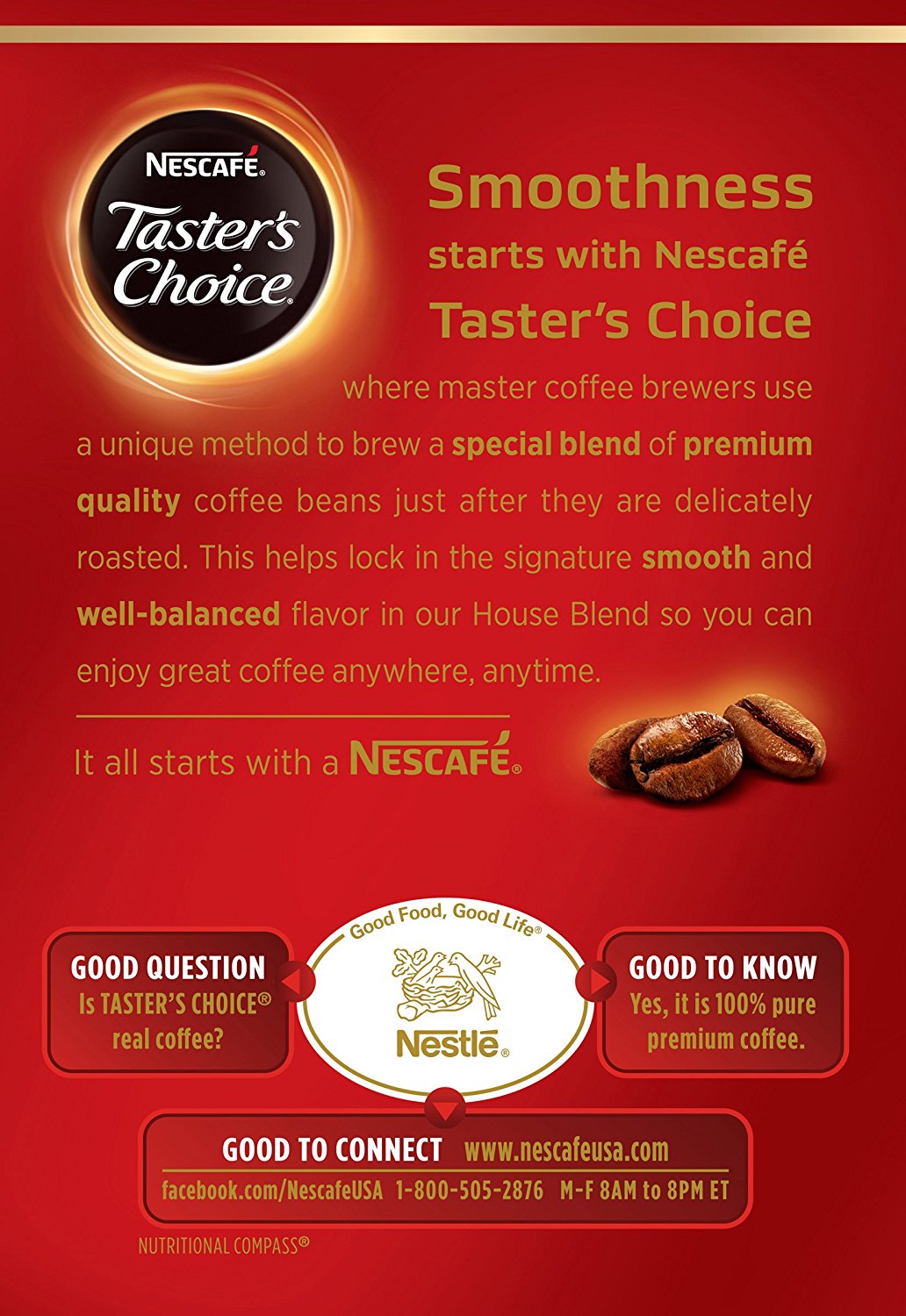 Nescafe Tasters Choice Hazelnut Instant Coffee Single Serve Sticks