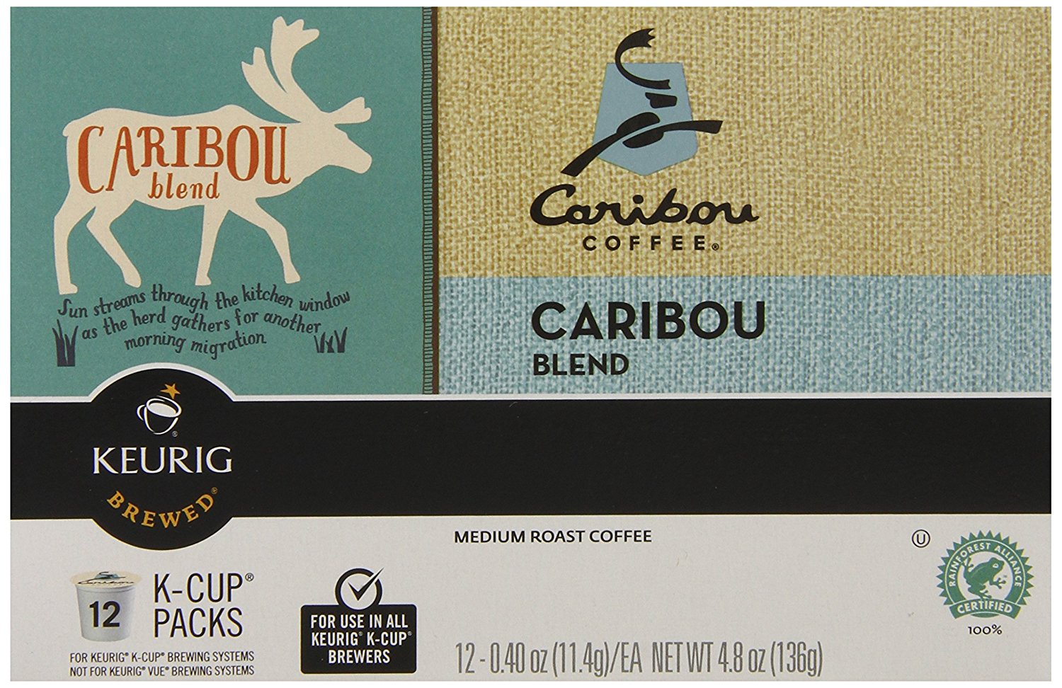 Caribou Coffee Caribou Blend K Cups For Keurig Brewers 24 Count Pack