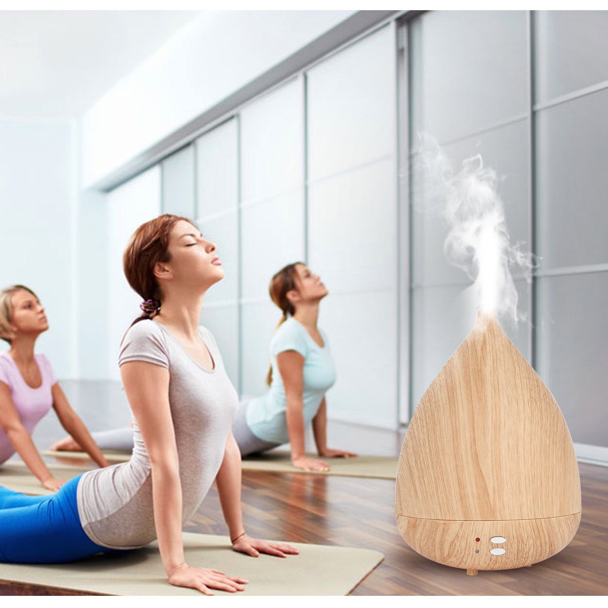 Oobest Wood Grain Essential Oil Diffuser Humidifier 300ML Diffuser Cool