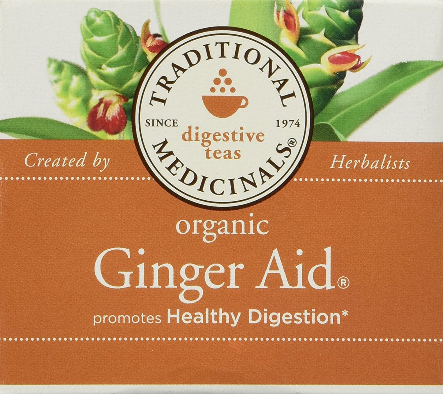 Traditional Medicinals Organic Ginger Aid Herbal Wrapped Tea Bags 16