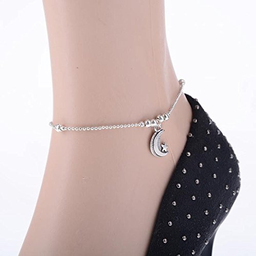 Women Sterling Silver Plated Anklet Foot Chain Soles Ankle Barefoot