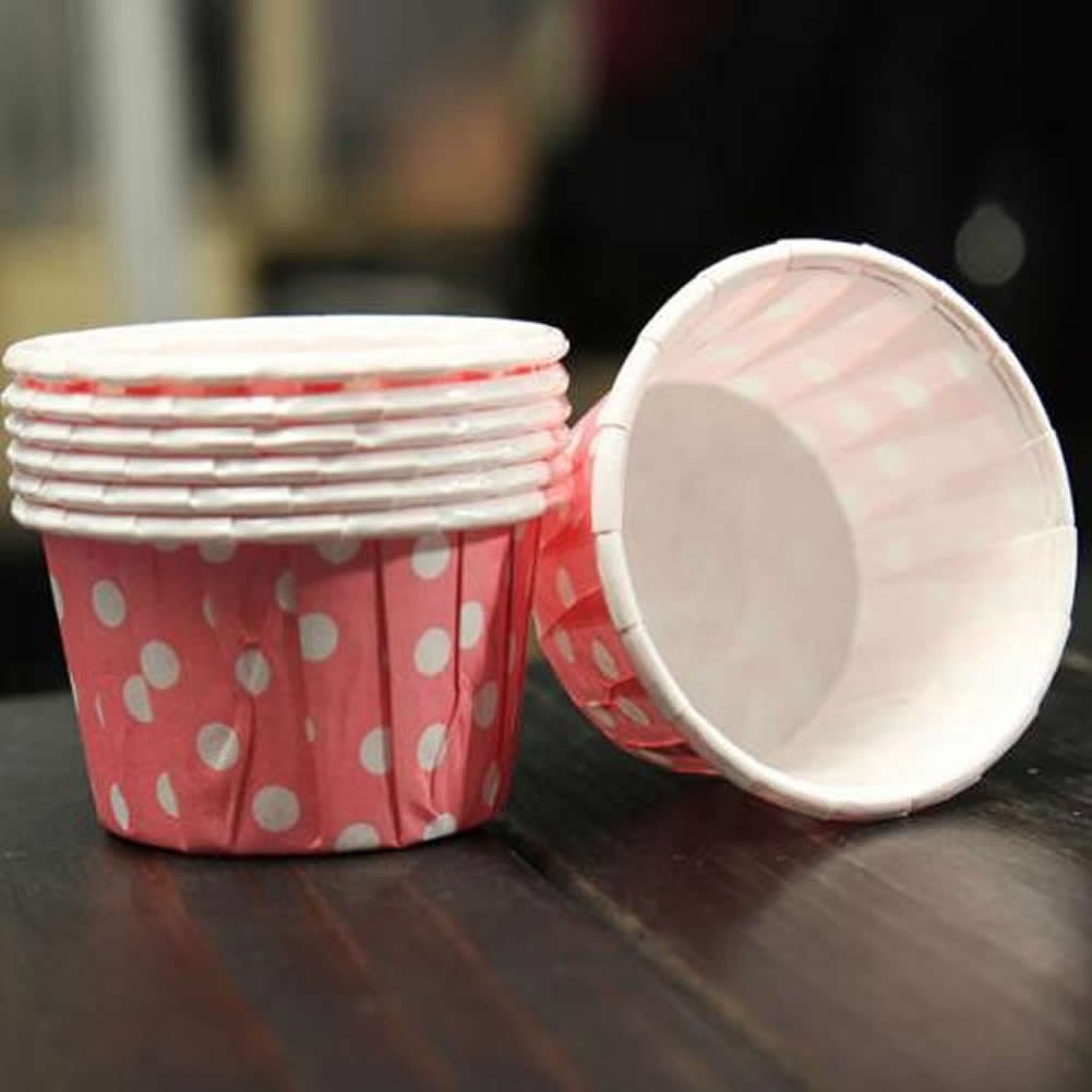 Chunlin 50pcs Paper Cake Cup Cupcake Wrapper Cases Liner Muffin Baking