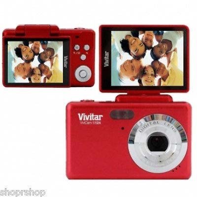 Vivitar Mp Digital Camera With Inch Swivel Preview Screen Red