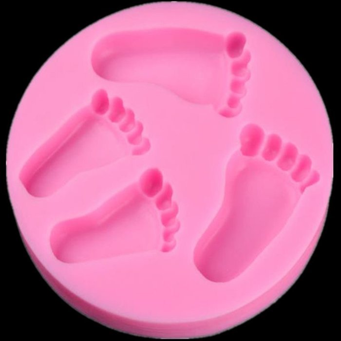 Bestjybt Silicone Baby Feet Fondant Mold Cake Mold Chocolate Mold Soap