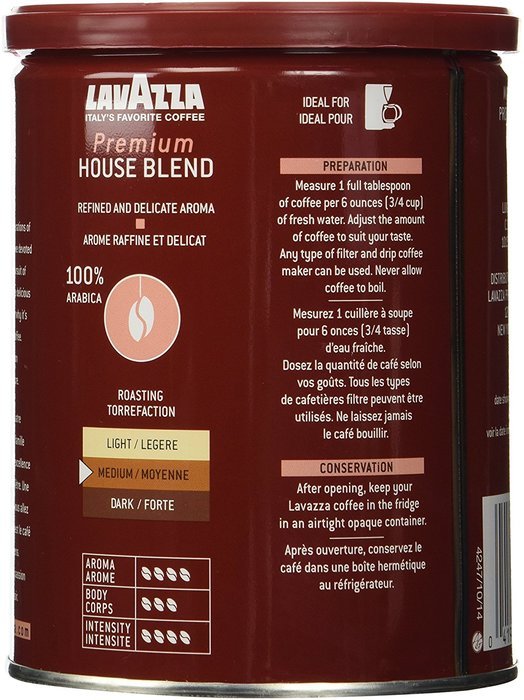 Lavazza Premium House Medium Roast Blend Coffee 10 Ounce Pack Of 4