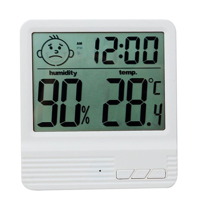 Humidity Meters White Indoor Hygrometer Thermometer For Baby Room