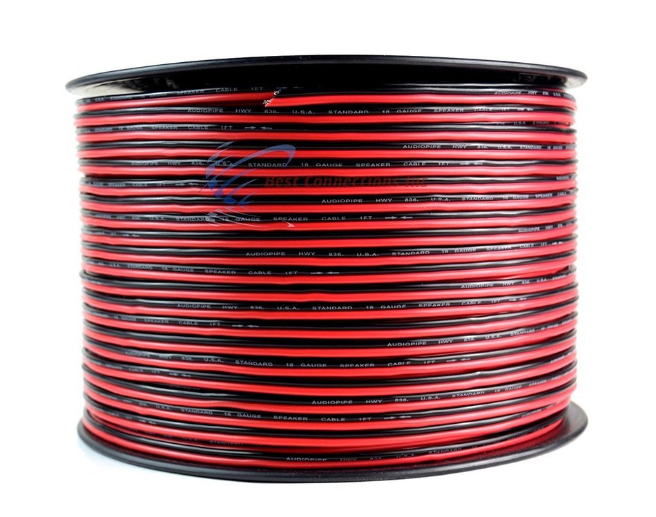 Audiopipe 1000 Feet 16 GA Gauge Red Black 2 Conductor Speaker Wire