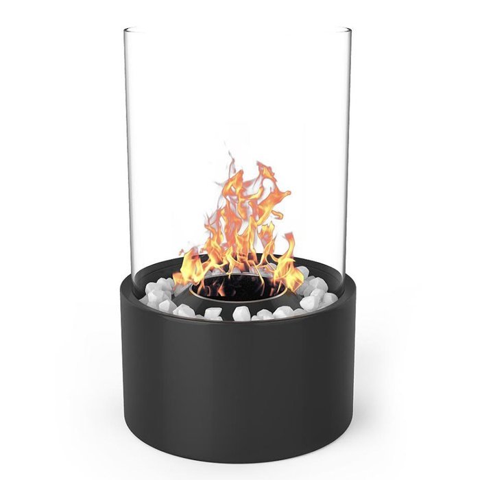 Elite Flame Eden Tabletop Ventless Bio Ethanol Fireplace In Black N