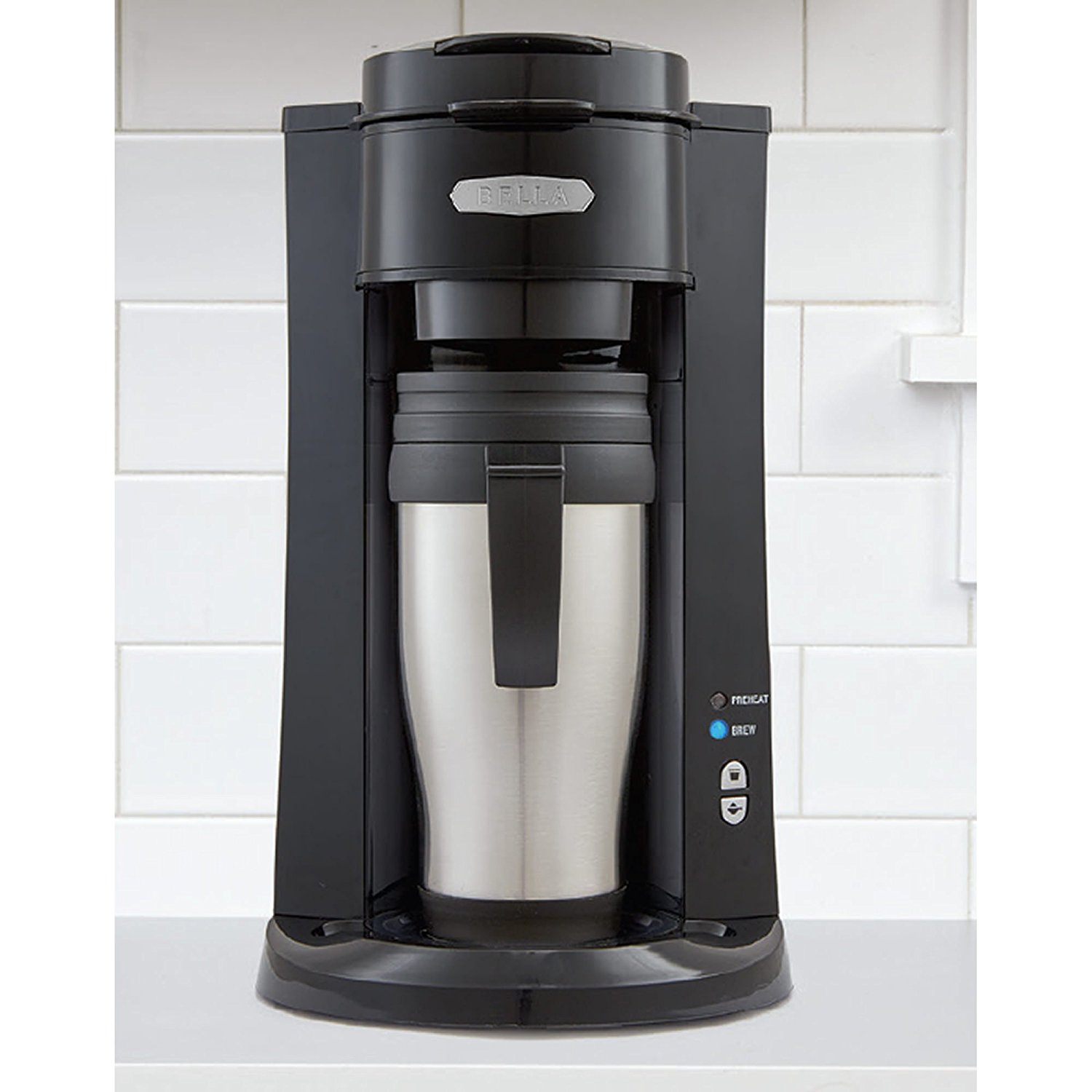 Bella Dual Brew Single Serve Coffee Maker With Bonus Oz Travel Mug