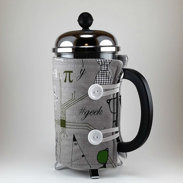 French Press Cozy 8 Cup Cafetiere Cosy Geeky Gift Science Nerd