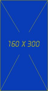 Placeholder 160x300 with frame and crosshairs