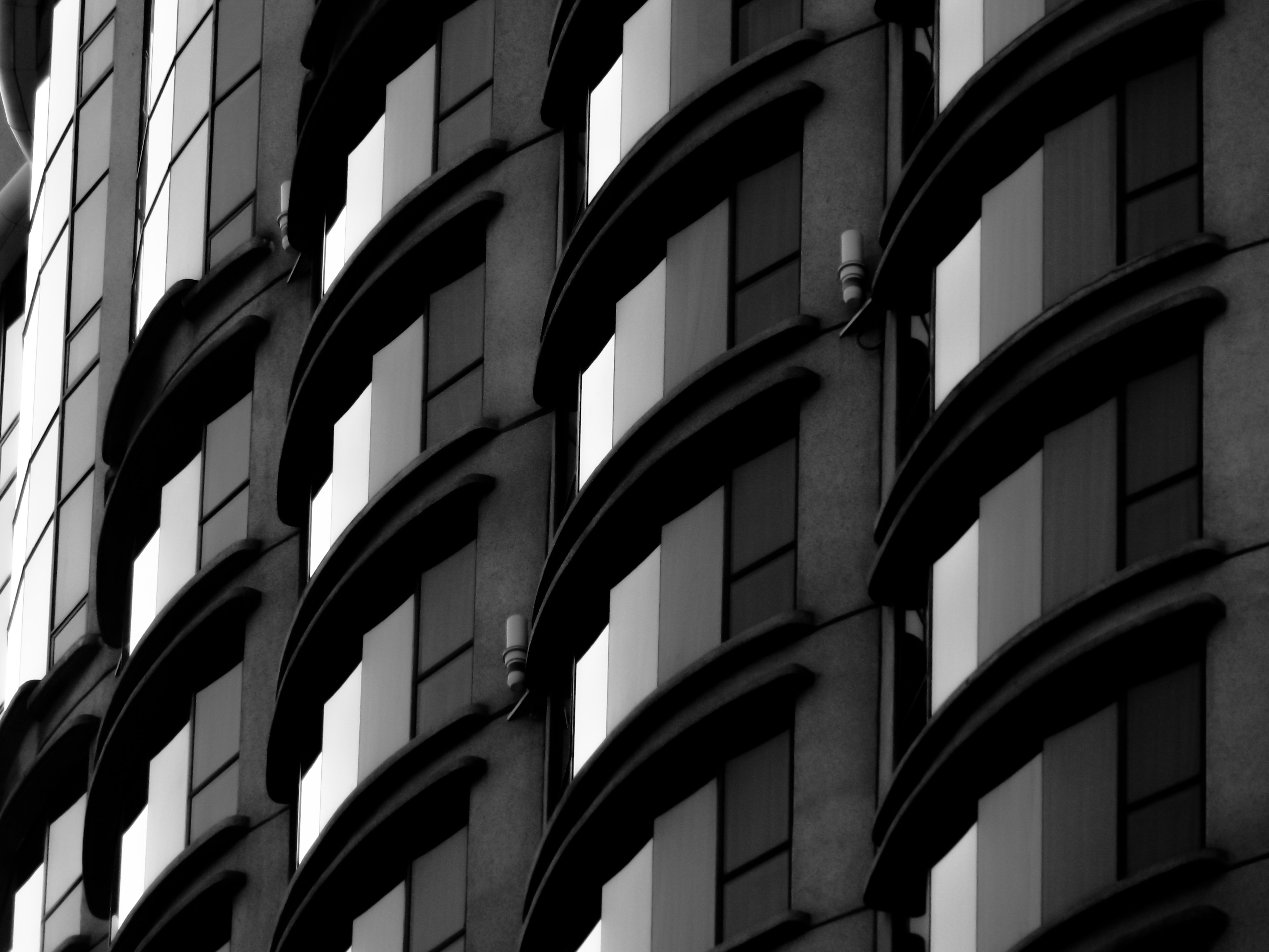 Black and white facade of a building in Kuala Lumpur, Malaysia free