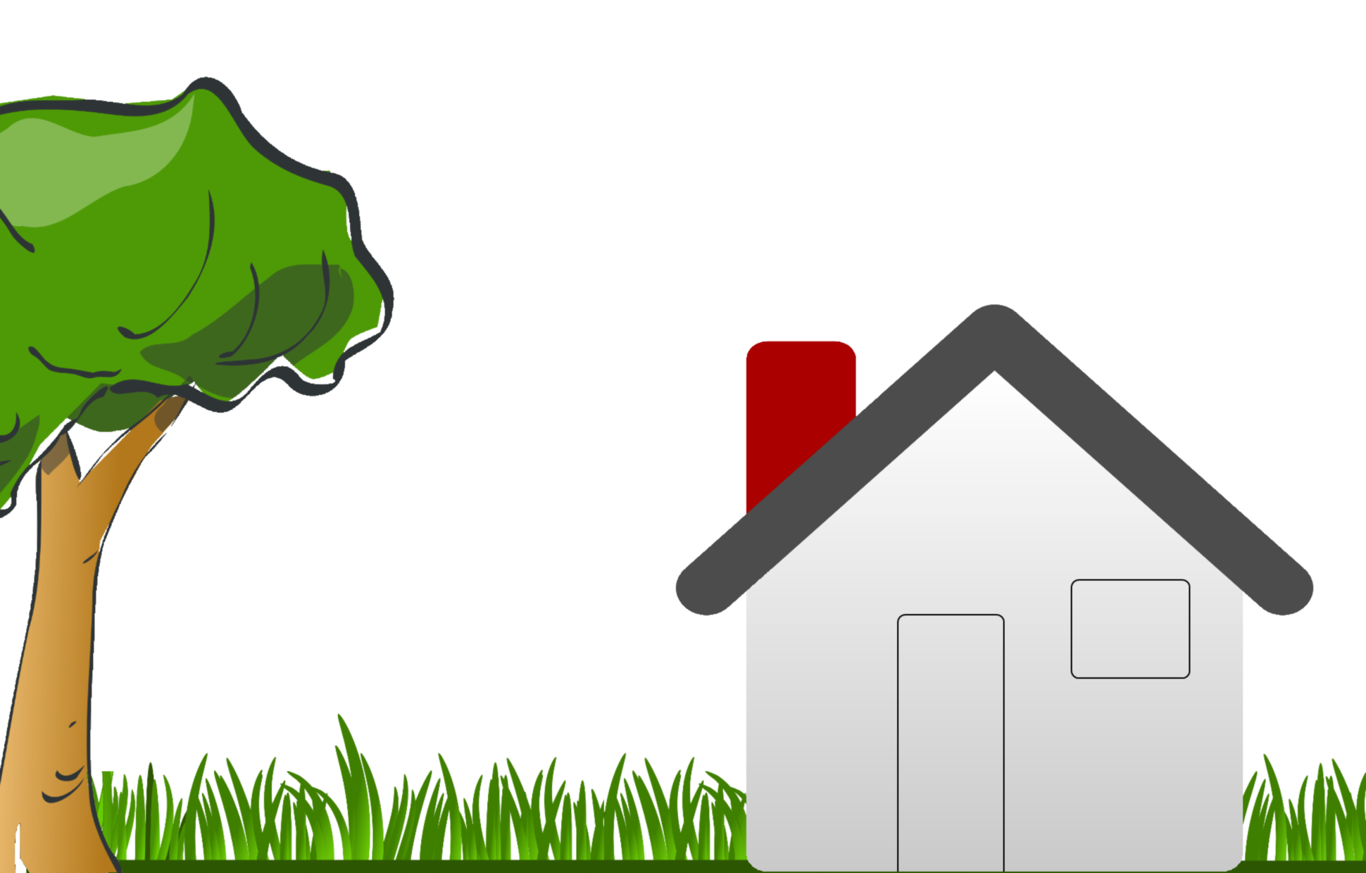 House And Tree, Illustration Free Image Download