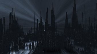 abstrack dark metropolis, illustration