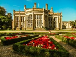 Highcliffe Castle at summer park, uk, england