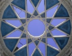 ceiling window of soviet uzbekistan pavilion, russia, moscow