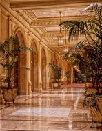 lobby at the Sheraton Palace Hotel
