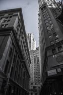 gloomy skyscrapers in new york