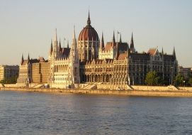 house of parliament at danube river, hungary, budapest
