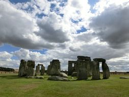 stonehenge under dramatic sky, uk, england