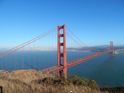 golden gate bridge at sunny day, usa, california, san francisco