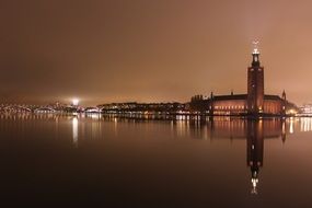 Stockholm city at night