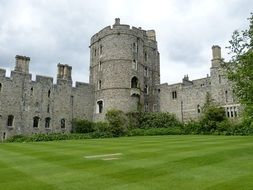 medieval windsor castle at summer, uk, england, london