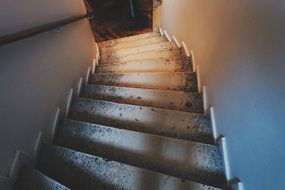 light and shadow on curved staircase