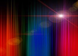 spectrum with lens flare, psychedelic background