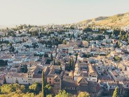 aerial view of an old city