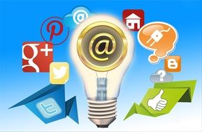 e-mail, social media, communication icons