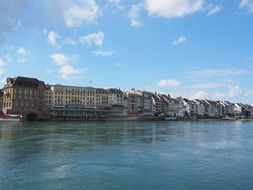 Basel city river view