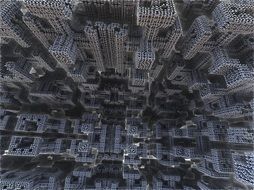 abstract grey towers, 3d render