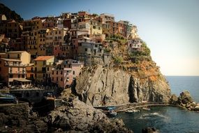 cinque ,terre, italy ,houses ,mountains on the landscape