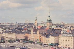 old town cityscape, sweden, stockholm