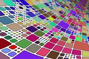 colorful squares table