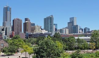 summer downtown, usa, denver, colorado