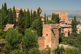 View of the fortress of the Alhambra Granada in Spain