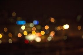 blurred night street lights