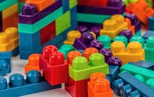 colorful blocks develop construction play
