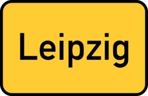 leipzig yellow town sign city limits
