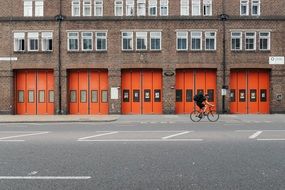 red fire brigade gates at row