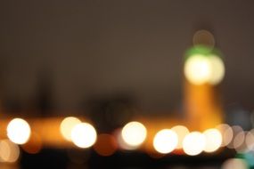 city lights at night, bokeh, uk, england, london