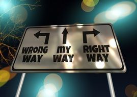 sign of choosing the right way