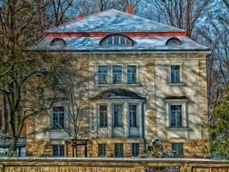 old house in park, germany, dresden