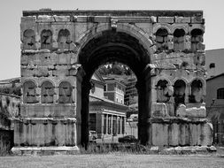 ancient ruin, arc de triomphe, italy, rome
