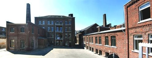 old red brick industrial buildings, Aachen, Germany